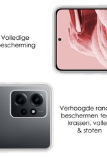 NoXx Hoes Geschikt voor Xiaomi Redmi Note 12 5G Hoesje Cover Siliconen Back Case Hoes Met 2x Screenprotector - Transparant