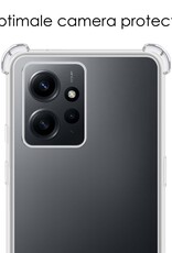 NoXx Hoes Geschikt voor Xiaomi Redmi Note 12 5G Hoesje Siliconen Cover Shock Proof Back Case Shockproof Hoes Met Screenprotector - Transparant