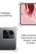 NoXx Hoes Geschikt voor Xiaomi Redmi Note 12 5G Hoesje Siliconen Cover Shock Proof Back Case Shockproof Hoes Met 2x Screenprotector - Transparant
