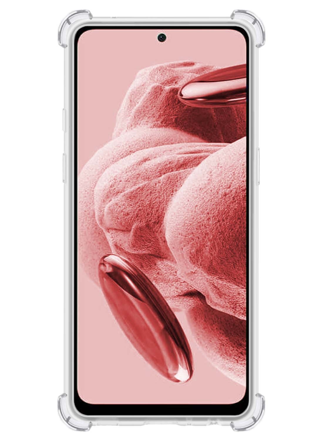 NoXx Hoes Geschikt voor Xiaomi Redmi Note 12 5G Hoesje Siliconen Cover Shock Proof Back Case Shockproof Hoes Met 2x Screenprotector - Transparant