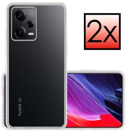 NoXx NoXx Xiaomi Redmi Note 12 Pro Hoesje Siliconen - Transparant - 2 PACK