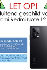 NoXx Hoes Geschikt voor Xiaomi Redmi Note 12 Pro Hoesje Cover Siliconen Back Case Hoes Met Screenprotector - Zwart