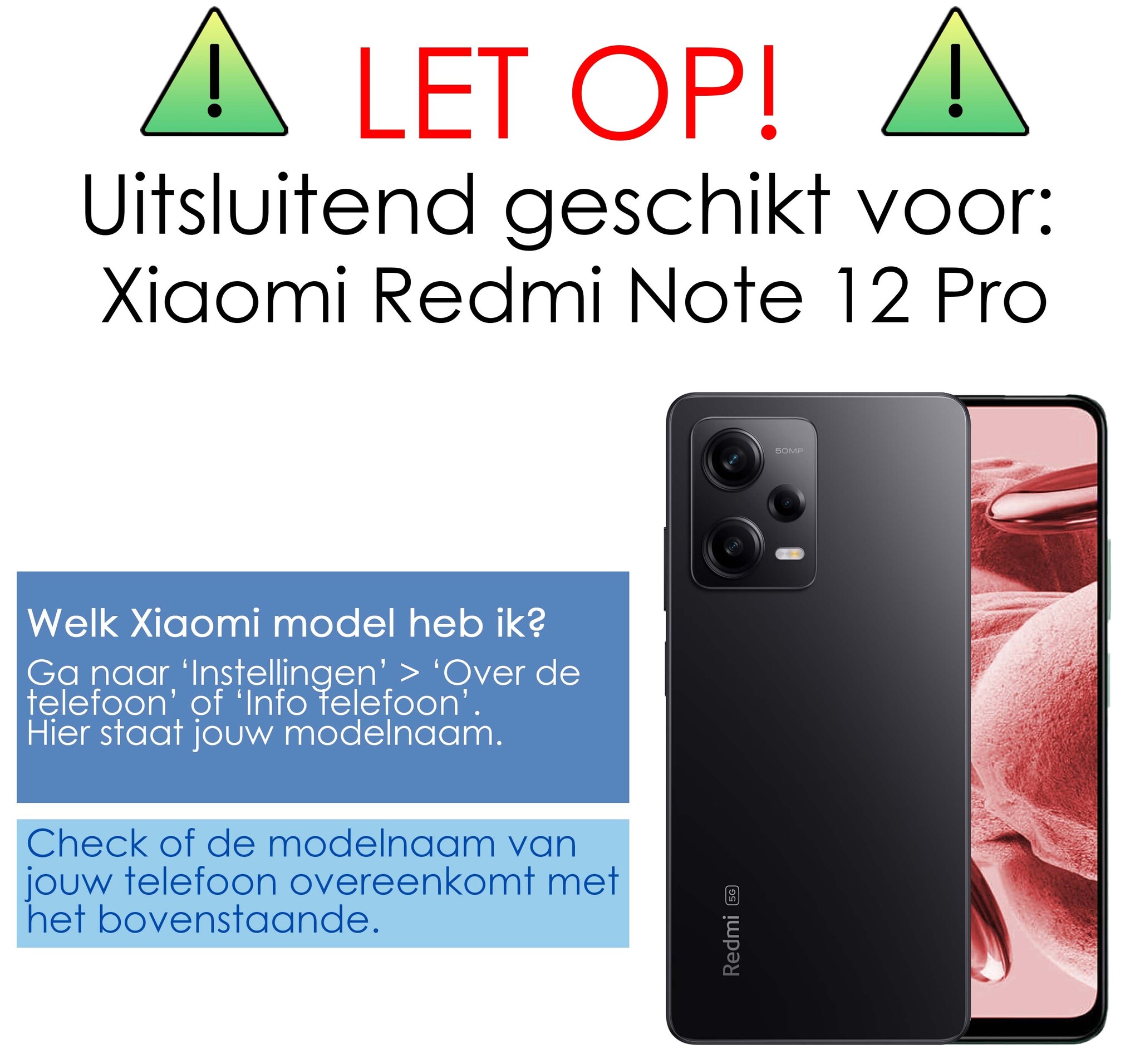 NoXx Hoes Geschikt voor Xiaomi Redmi Note 12 Pro Hoesje Cover Siliconen Back Case Hoes Met Screenprotector - Zwart