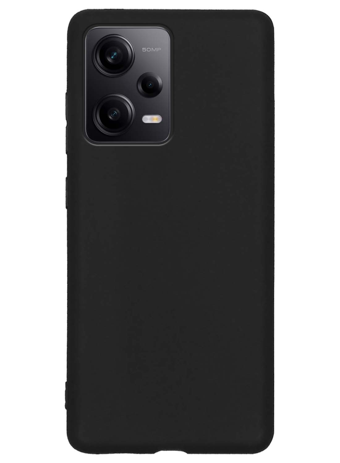 NoXx Hoes Geschikt voor Xiaomi Redmi Note 12 Pro Hoesje Cover Siliconen Back Case Hoes Met Screenprotector - Zwart