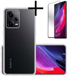 NoXx NoXx Xiaomi Redmi Note 12 Pro Hoesje Siliconen Met Screenprotector - Transparant