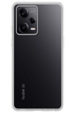 NoXx Hoes Geschikt voor Xiaomi Redmi Note 12 Pro Hoesje Cover Siliconen Back Case Hoes Met Screenprotector - Transparant