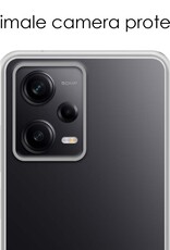 NoXx Hoes Geschikt voor Xiaomi Redmi Note 12 Pro Hoesje Cover Siliconen Back Case Hoes Met 2x Screenprotector - Transparant