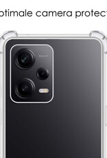 NoXx Hoes Geschikt voor Xiaomi Redmi Note 12 Pro Hoesje Siliconen Cover Shock Proof Back Case Shockproof Hoes Met Screenprotector - Transparant