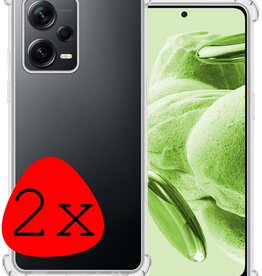 BASEY. BASEY. Xiaomi Redmi Note 12 Pro+ Hoesje Shockproof - Transparant - 2 PACK