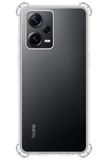 BASEY. Hoes Geschikt voor Xiaomi Redmi Note 12 Pro+ Hoesje Shock Proof Case Hoes Siliconen - Hoesje Geschikt voor Xiaomi Redmi Note 12 Pro+ Hoes Cover Shockproof - Transparant - 2 Stuks