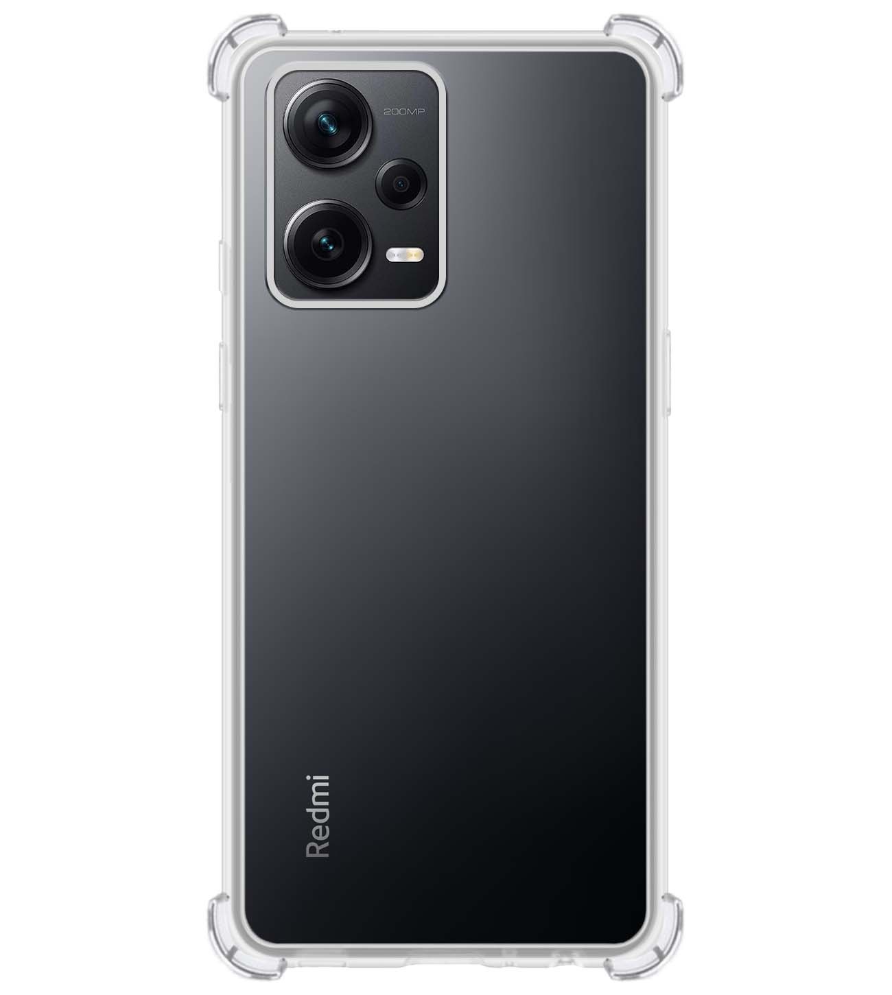 BASEY. Hoes Geschikt voor Xiaomi Redmi Note 12 Pro+ Hoesje Shock Proof Case Hoes Siliconen - Hoesje Geschikt voor Xiaomi Redmi Note 12 Pro+ Hoes Cover Shockproof - Transparant