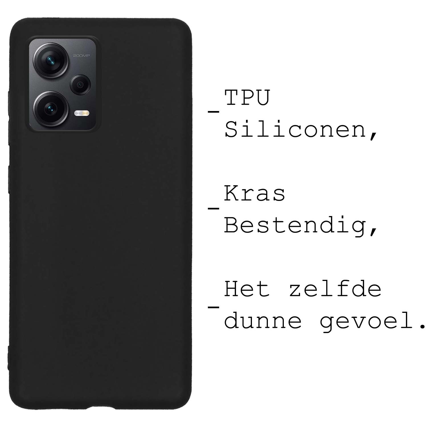 BASEY. Hoes Geschikt voor Xiaomi Redmi Note 12 Pro+ Hoesje Siliconen Back Cover Case - Hoesje Geschikt voor Xiaomi Redmi Note 12 Pro+ Hoes Cover Hoesje - Zwart - 2 Stuks
