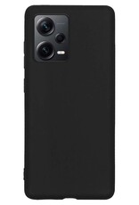 BASEY. Hoes Geschikt voor Xiaomi Redmi Note 12 Pro+ Hoesje Siliconen Back Cover Case - Hoesje Geschikt voor Xiaomi Redmi Note 12 Pro+ Hoes Cover Hoesje - Zwart - 2 Stuks