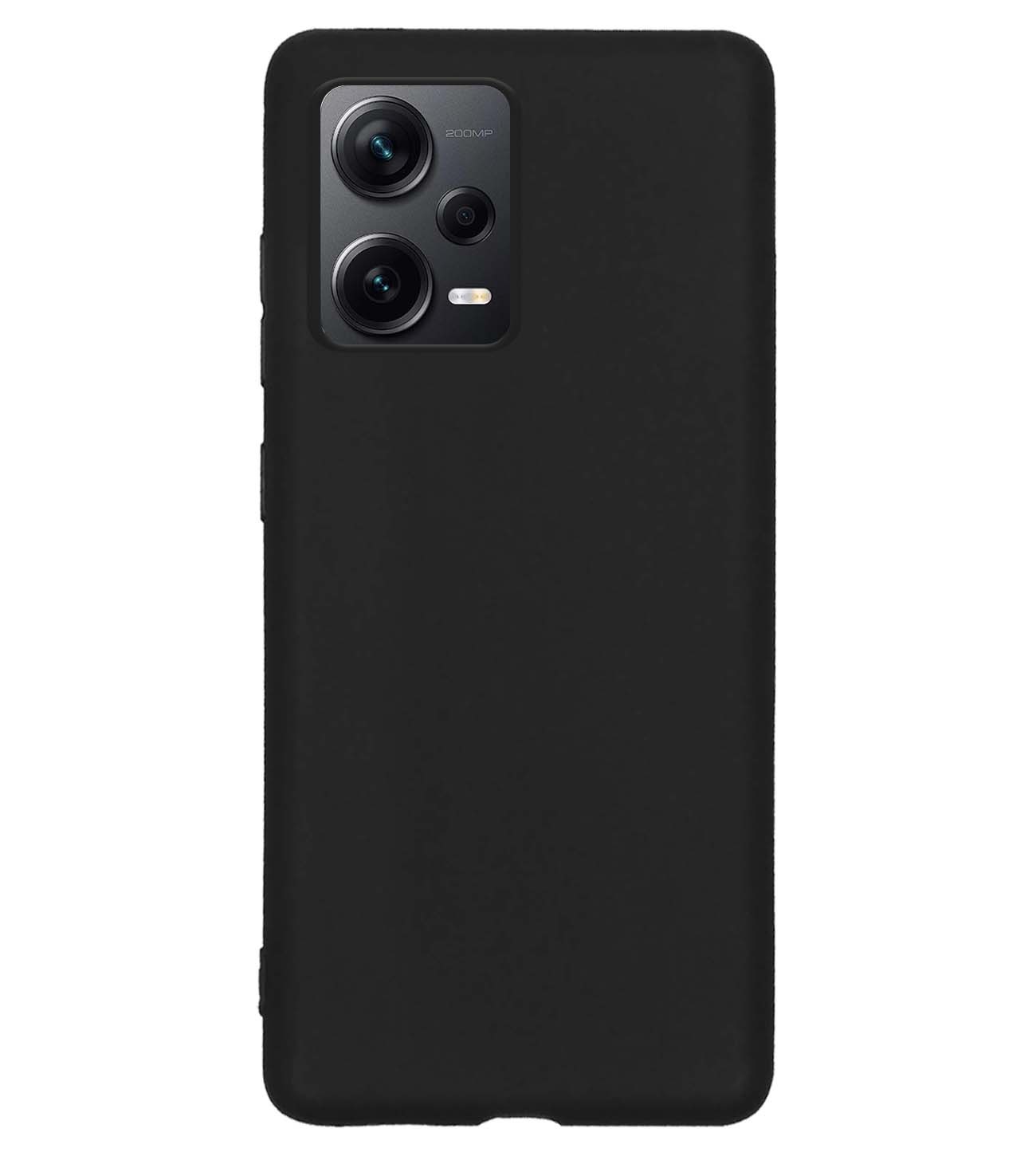 BASEY. Hoes Geschikt voor Xiaomi Redmi Note 12 Pro+ Hoesje Siliconen Back Cover Case - Hoesje Geschikt voor Xiaomi Redmi Note 12 Pro+ Hoes Cover Hoesje - Zwart - 2 Stuks