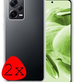 BASEY. BASEY. Xiaomi Redmi Note 12 Pro+ Hoesje Siliconen - Transparant - 2 PACK