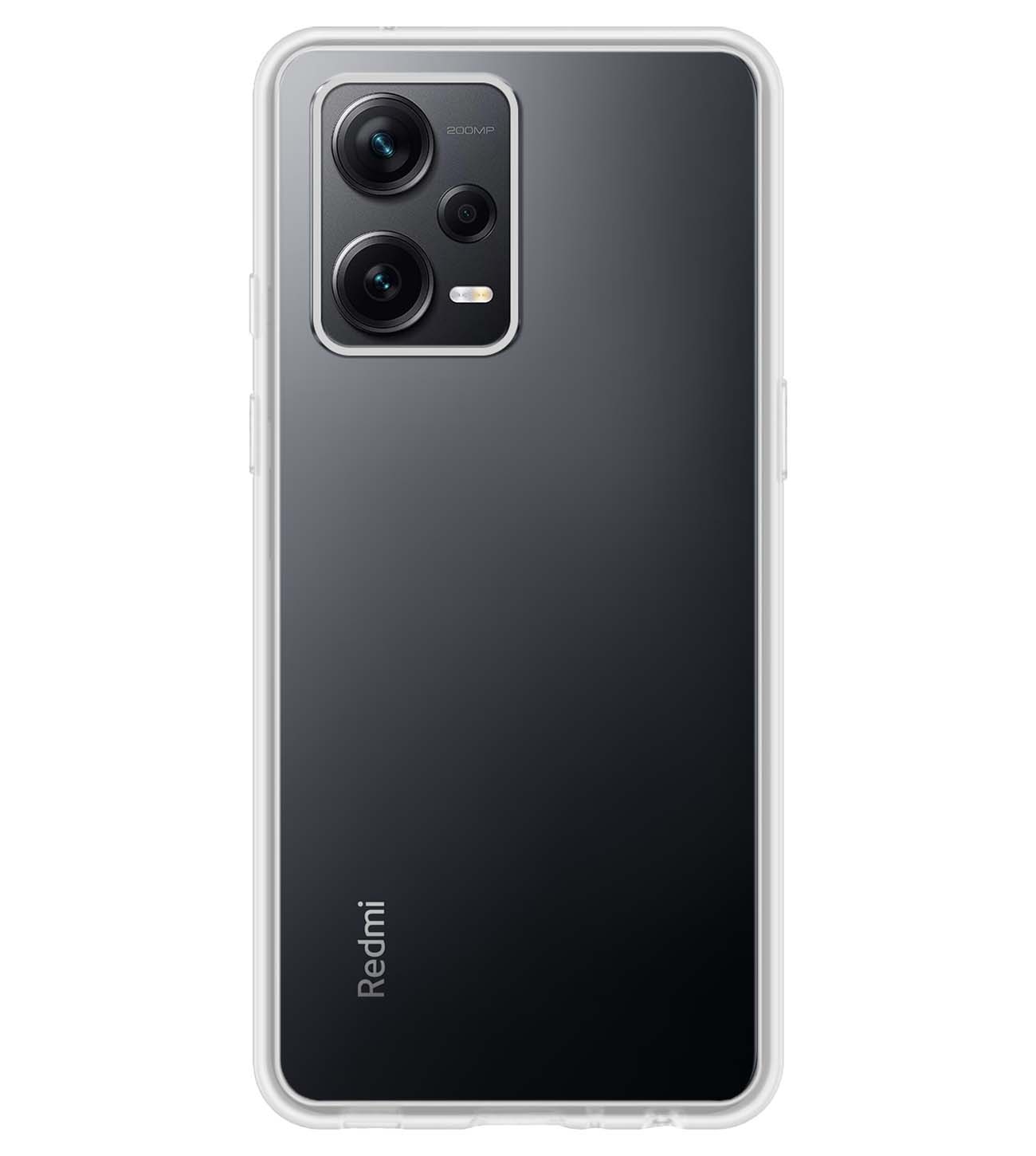 BASEY. Hoes Geschikt voor Xiaomi Redmi Note 12 Pro+ Hoesje Siliconen Back Cover Case - Hoesje Geschikt voor Xiaomi Redmi Note 12 Pro+ Hoes Cover Hoesje - Transparant - 2 Stuks