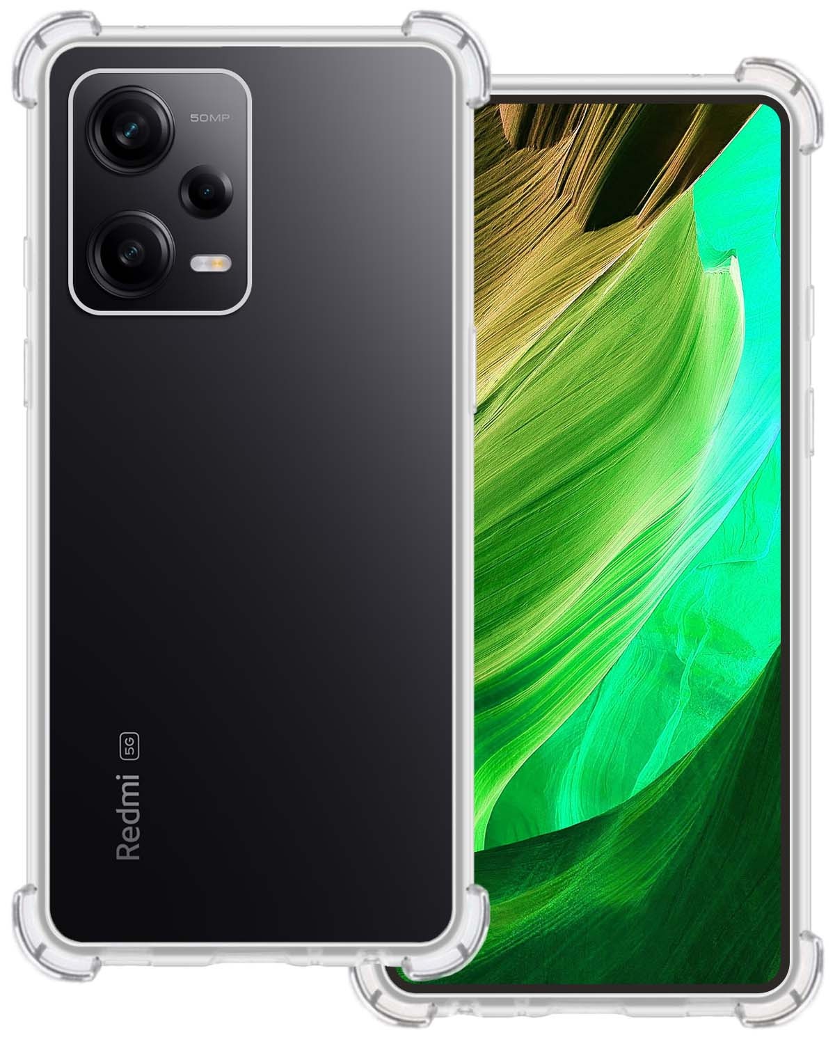 BASEY. Hoes Geschikt voor Xiaomi Redmi Note 12 Pro Hoesje Shock Proof Case Hoes Siliconen - Hoesje Geschikt voor Xiaomi Redmi Note 12 Pro Hoes Cover Shockproof - Transparant