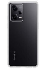 BASEY. Hoes Geschikt voor Xiaomi Redmi Note 12 Pro Hoesje Siliconen Back Cover Case Met Screenprotector - Hoesje Geschikt voor Xiaomi Redmi Note 12 Pro Hoes Cover Hoesje - Transparant