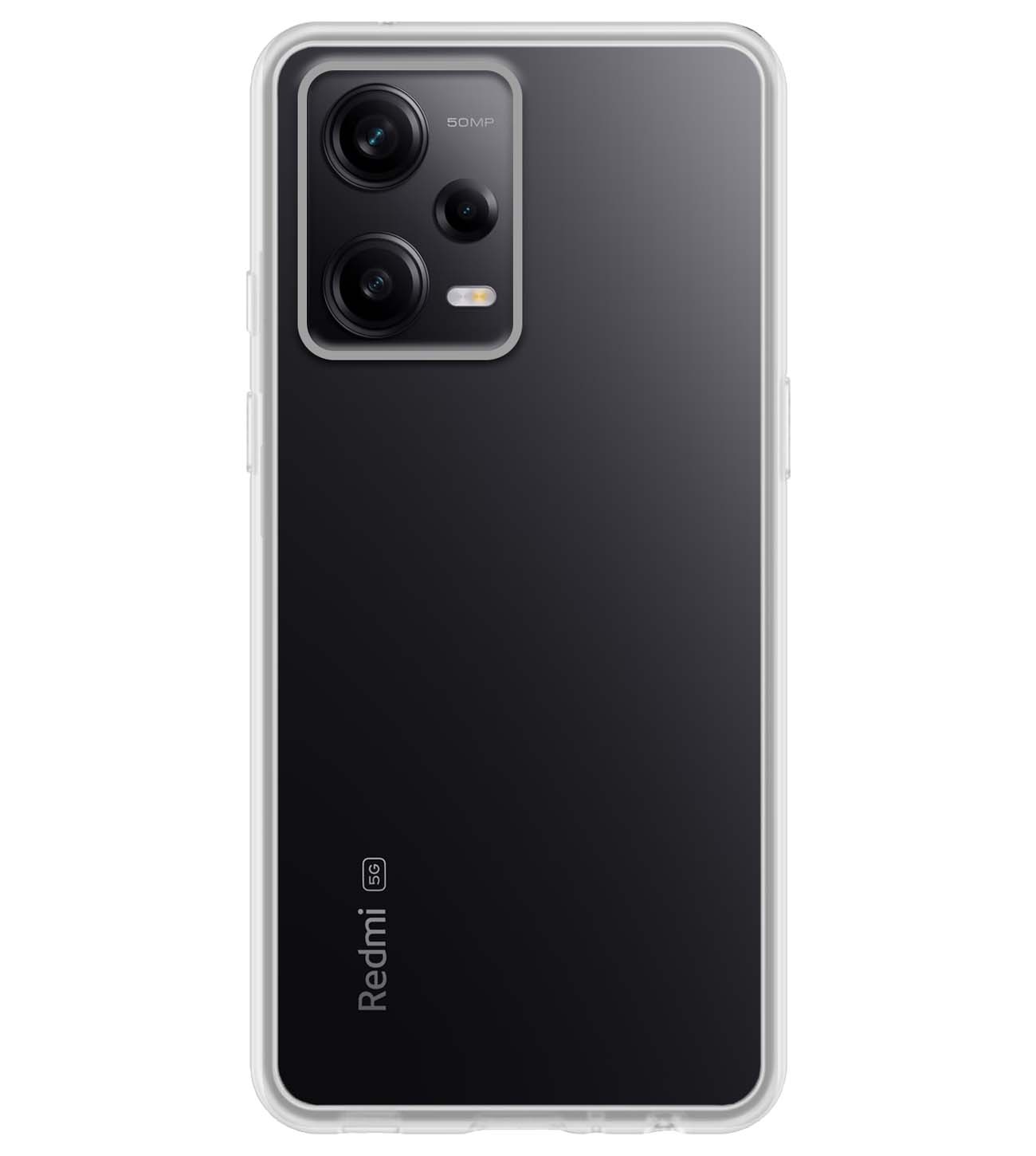 BASEY. Hoes Geschikt voor Xiaomi Redmi Note 12 Pro Hoesje Siliconen Back Cover Case Met Screenprotector - Hoesje Geschikt voor Xiaomi Redmi Note 12 Pro Hoes Cover Hoesje - Transparant