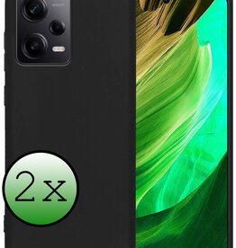 BASEY. BASEY. Xiaomi Redmi Note 12 Pro Hoesje Siliconen - Zwart - 2 PACK