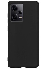 BASEY. Hoes Geschikt voor Xiaomi Redmi Note 12 Pro Hoesje Siliconen Back Cover Case - Hoesje Geschikt voor Xiaomi Redmi Note 12 Pro Hoes Cover Hoesje - Zwart - 2 Stuks