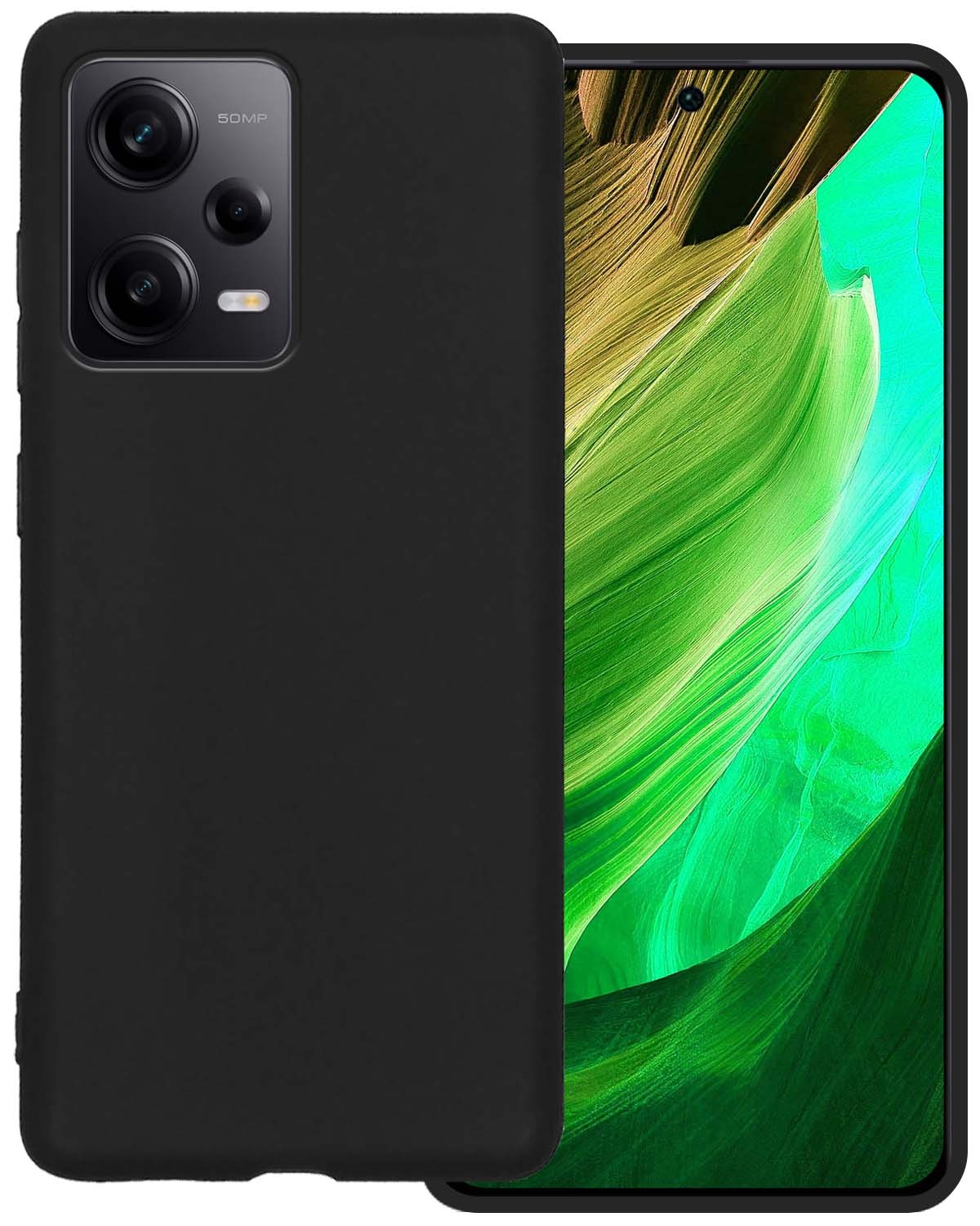 BASEY. Hoes Geschikt voor Xiaomi Redmi Note 12 Pro Hoesje Siliconen Back Cover Case - Hoesje Geschikt voor Xiaomi Redmi Note 12 Pro Hoes Cover Hoesje - Zwart