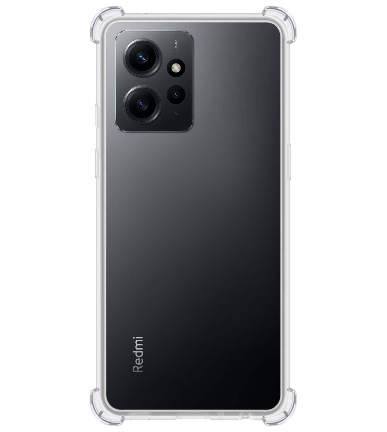 BASEY. Hoes Geschikt voor Xiaomi Redmi Note 12 5G Hoesje Shock Proof Case Hoes Siliconen Met Screenprotector - Hoesje Geschikt voor Xiaomi Redmi Note 12 5G Hoes Cover Shockproof - Transparant