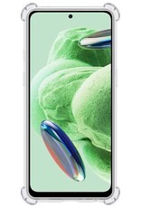BASEY. Hoes Geschikt voor Xiaomi Redmi Note 12 5G Hoesje Shock Proof Case Hoes Siliconen Met Screenprotector - Hoesje Geschikt voor Xiaomi Redmi Note 12 5G Hoes Cover Shockproof - Transparant