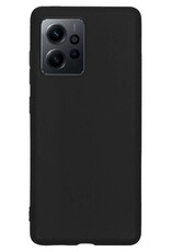 BASEY. Hoes Geschikt voor Xiaomi Redmi Note 12 5G Hoesje Siliconen Back Cover Case Met 2x Screenprotector - Hoesje Geschikt voor Xiaomi Redmi Note 12 5G Hoes Cover Hoesje - Zwart
