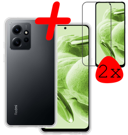 BASEY. BASEY. Xiaomi Redmi Note 12 5G Hoesje Siliconen Met 2x Screenprotector - Transparant