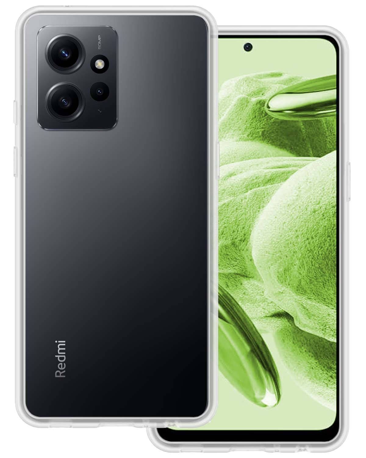 BASEY. Hoes Geschikt voor Xiaomi Redmi Note 12 5G Hoesje Siliconen Back Cover Case - Hoesje Geschikt voor Xiaomi Redmi Note 12 5G Hoes Cover Hoesje - Transparant