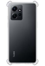 BASEY. Hoes Geschikt voor Xiaomi Redmi Note 12 4G Hoesje Shock Proof Case Hoes Siliconen Met 2x Screenprotector - Hoesje Geschikt voor Xiaomi Redmi Note 12 4G Hoes Cover Shockproof - Transparant