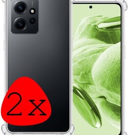 BASEY. BASEY. Xiaomi Redmi Note 12 4G Hoesje Shockproof - Transparant - 2 PACK