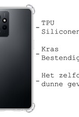 BASEY. Hoes Geschikt voor Xiaomi Redmi Note 12 4G Hoesje Shock Proof Case Hoes Siliconen - Hoesje Geschikt voor Xiaomi Redmi Note 12 4G Hoes Cover Shockproof - Transparant - 2 Stuks