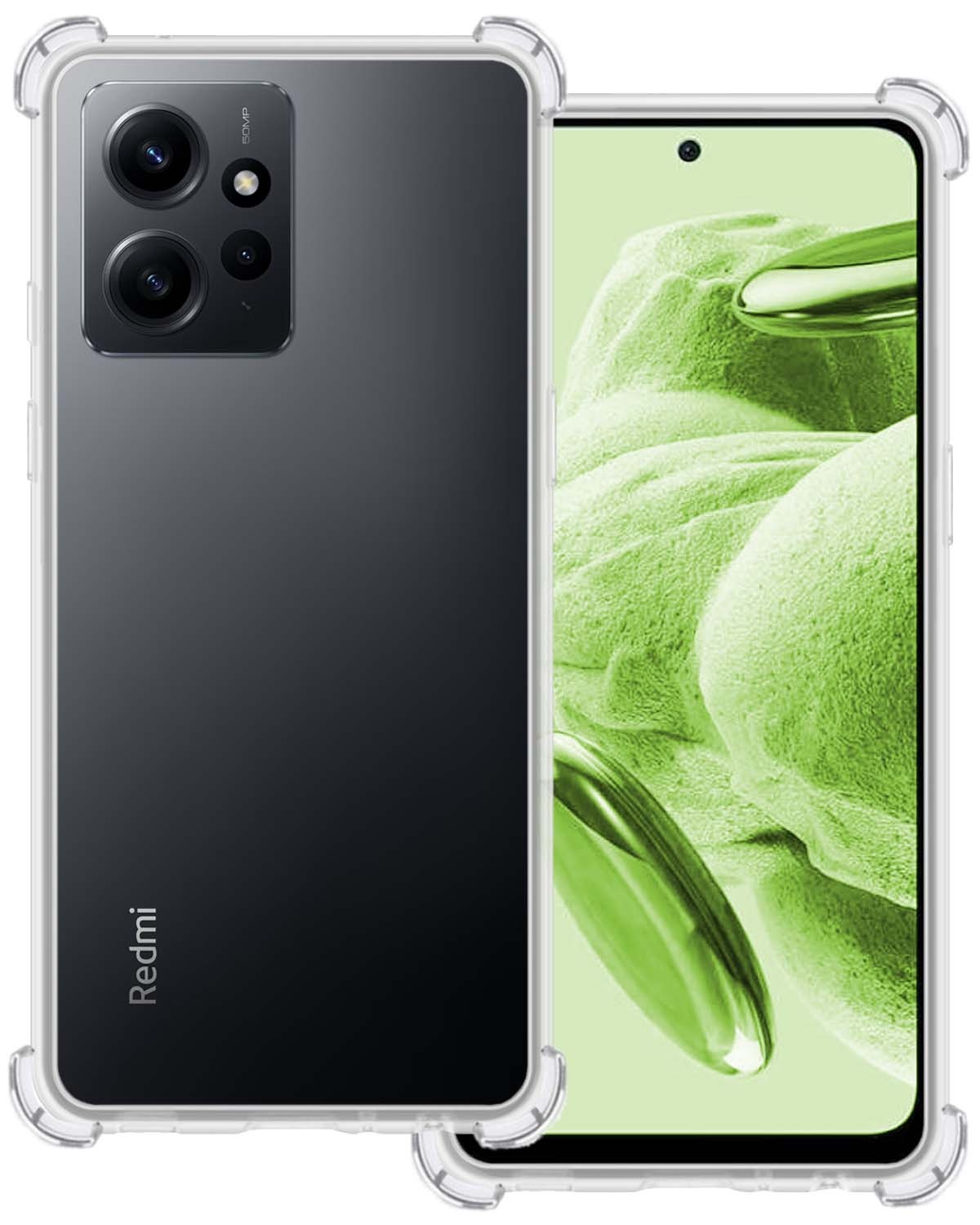 BASEY. Hoes Geschikt voor Xiaomi Redmi Note 12 4G Hoesje Shock Proof Case Hoes Siliconen - Hoesje Geschikt voor Xiaomi Redmi Note 12 4G Hoes Cover Shockproof - Transparant