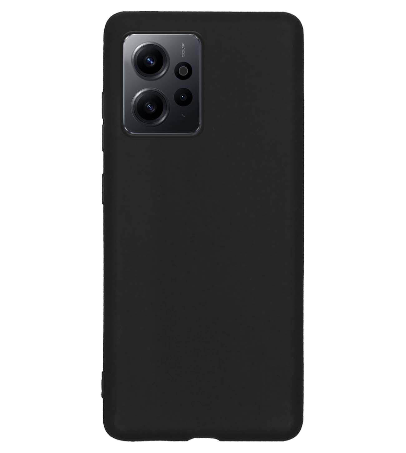 BASEY. Hoes Geschikt voor Xiaomi Redmi Note 12 4G Hoesje Siliconen Back Cover Case - Hoesje Geschikt voor Xiaomi Redmi Note 12 4G Hoes Cover Hoesje - Zwart - 2 Stuks