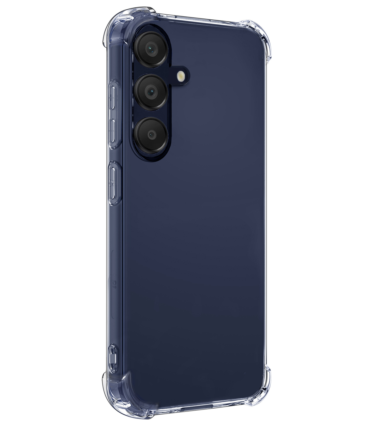 BASEY. Hoes Geschikt voor Samsung A25 Hoesje Shock Proof Case Hoes Siliconen - Hoesje Geschikt voor Samsung Galaxy A25 Hoes Cover Shockproof - Transparant - 2 Stuks