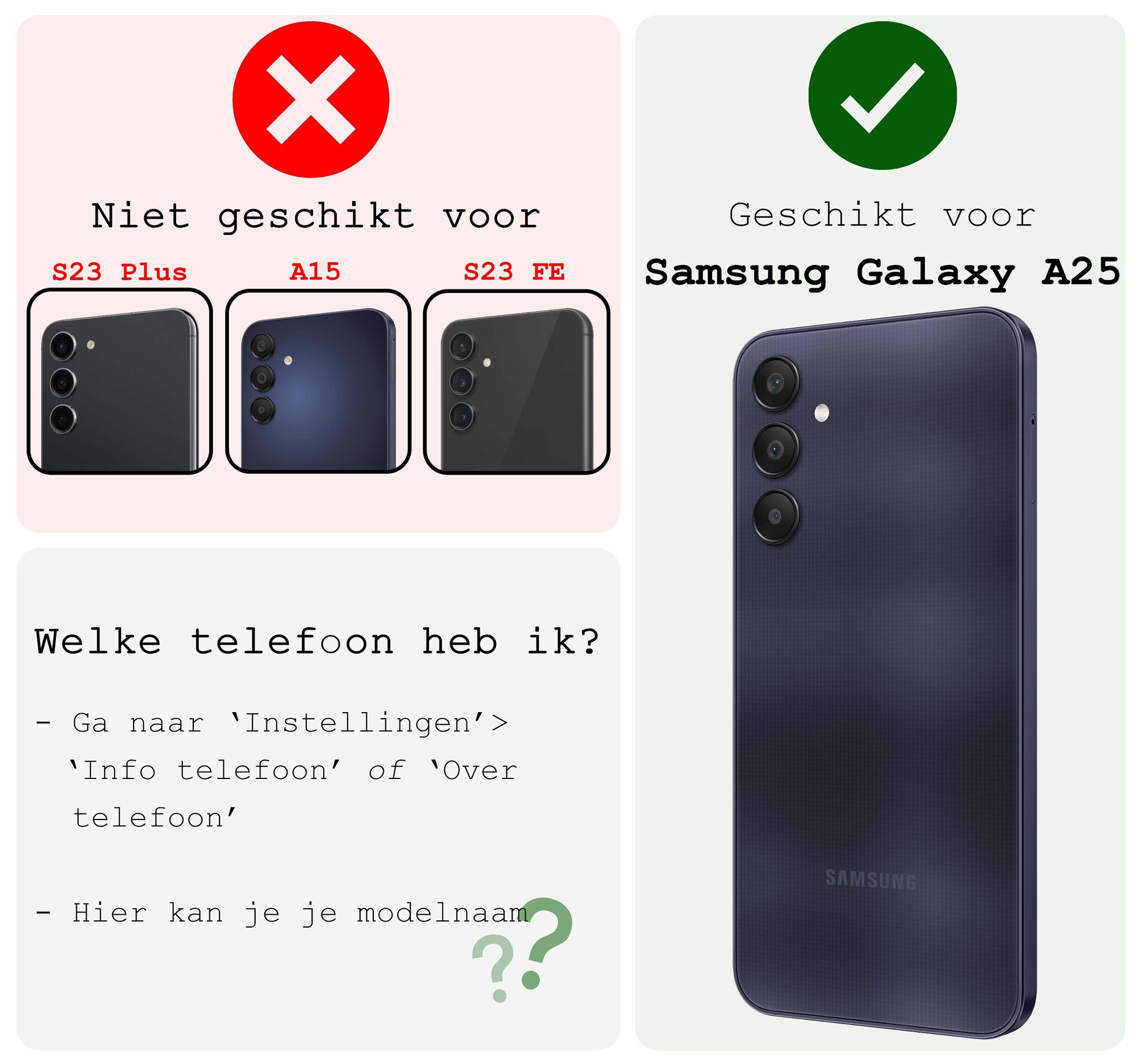 BASEY. Hoes Geschikt voor Samsung A25 Hoesje Shock Proof Case Hoes Siliconen - Hoesje Geschikt voor Samsung Galaxy A25 Hoes Cover Shockproof - Transparant - 2 Stuks