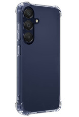 BASEY. Hoes Geschikt voor Samsung A25 Hoesje Shock Proof Case Hoes Siliconen Met Screenprotector - Hoesje Geschikt voor Samsung Galaxy A25 Hoes Cover Shockproof - Transparant
