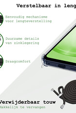 BASEY. Hoes Geschikt voor Samsung A25 Hoesje Shock Proof Case Met Koord Shock Hoes Met Koord - Hoesje Geschikt voor Samsung Galaxy A25 Hoes Cover Met Koord - Transparant