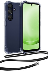 BASEY. Hoes Geschikt voor Samsung A25 Hoesje Shock Proof Case Met Koord Shock Hoes Met Koord - Hoesje Geschikt voor Samsung Galaxy A25 Hoes Cover Met Koord - Transparant