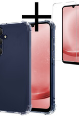 NoXx Hoes Geschikt voor Samsung A25 Hoesje Siliconen Cover Shock Proof Back Case Shockproof Hoes Met Screenprotector - Transparant