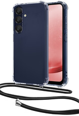 NoXx Hoes Geschikt voor Samsung A25 Hoesje Transparant Met Telefoonkoord Cover Shock Proof Case Koord Hoes