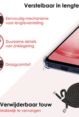 NoXx Hoes Geschikt voor Samsung A25 Hoesje Transparant Met Telefoonkoord Cover Shock Proof Case Koord Hoes