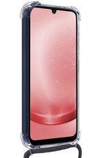 NoXx Hoes Geschikt voor Samsung A25 Hoesje Transparant Met Telefoonkoord Cover Shock Proof Case Koord Hoes