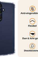 Nomfy Hoesje Geschikt voor Samsung A25 Hoesje Shock Proof Cover Case Shockproof - Hoes Geschikt voor Samsung Galaxy A25 Hoes Siliconen Back Case - Transparant