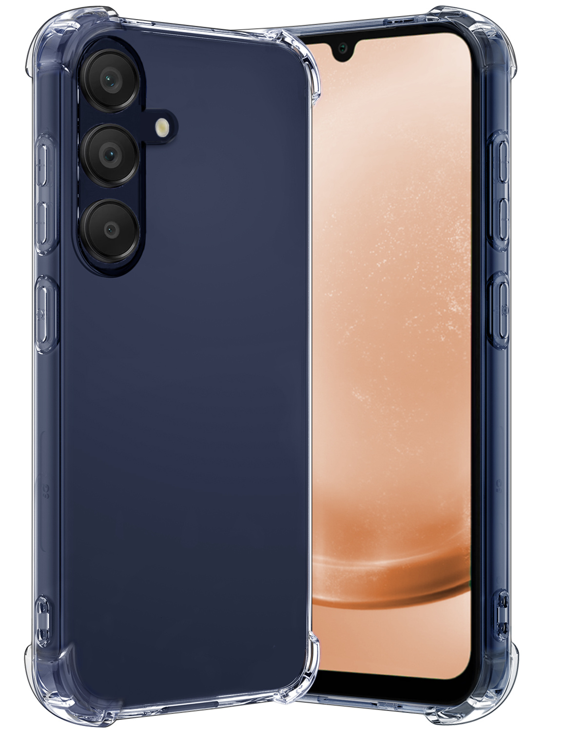 Nomfy Hoesje Geschikt voor Samsung A25 Hoesje Shock Proof Cover Case Shockproof - Hoes Geschikt voor Samsung Galaxy A25 Hoes Siliconen Back Case - Transparant