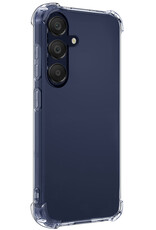 Nomfy Hoesje Geschikt voor Samsung A25 Hoesje Shock Proof Cover Case Shockproof Met Screenprotector - Hoes Geschikt voor Samsung Galaxy A25 Hoes Siliconen Back Case - Transparant