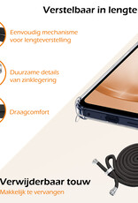 Nomfy Hoesje Geschikt voor Samsung A25 Hoesje Shock Proof Transparant Met Telefoonketting Case Shock Koord - Hoesje Geschikt voor Samsung Galaxy A25 Shock Proof Case Met Koord - Transparant