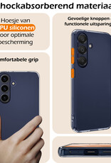 Nomfy Hoesje Geschikt voor Samsung A25 Hoesje Siliconen Cover Case Met 2x Screenprotector - Hoes Geschikt voor Samsung Galaxy A25 Hoes Back Case - Transparant